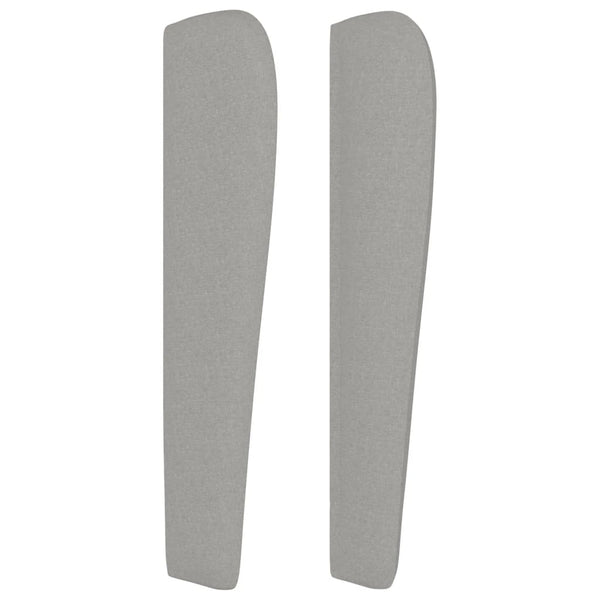 vidaXL Wingback Headboard Light Grey 103x23x118/128 cm Fabric
