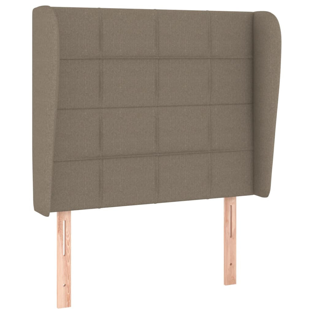 vidaXL Wingback Headboard Taupe 103x23x118/128 cm Fabric