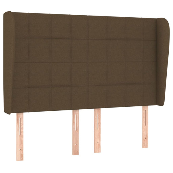 vidaXL Wingback Headboard Dark Brown 147x23x118/128 cm Fabric