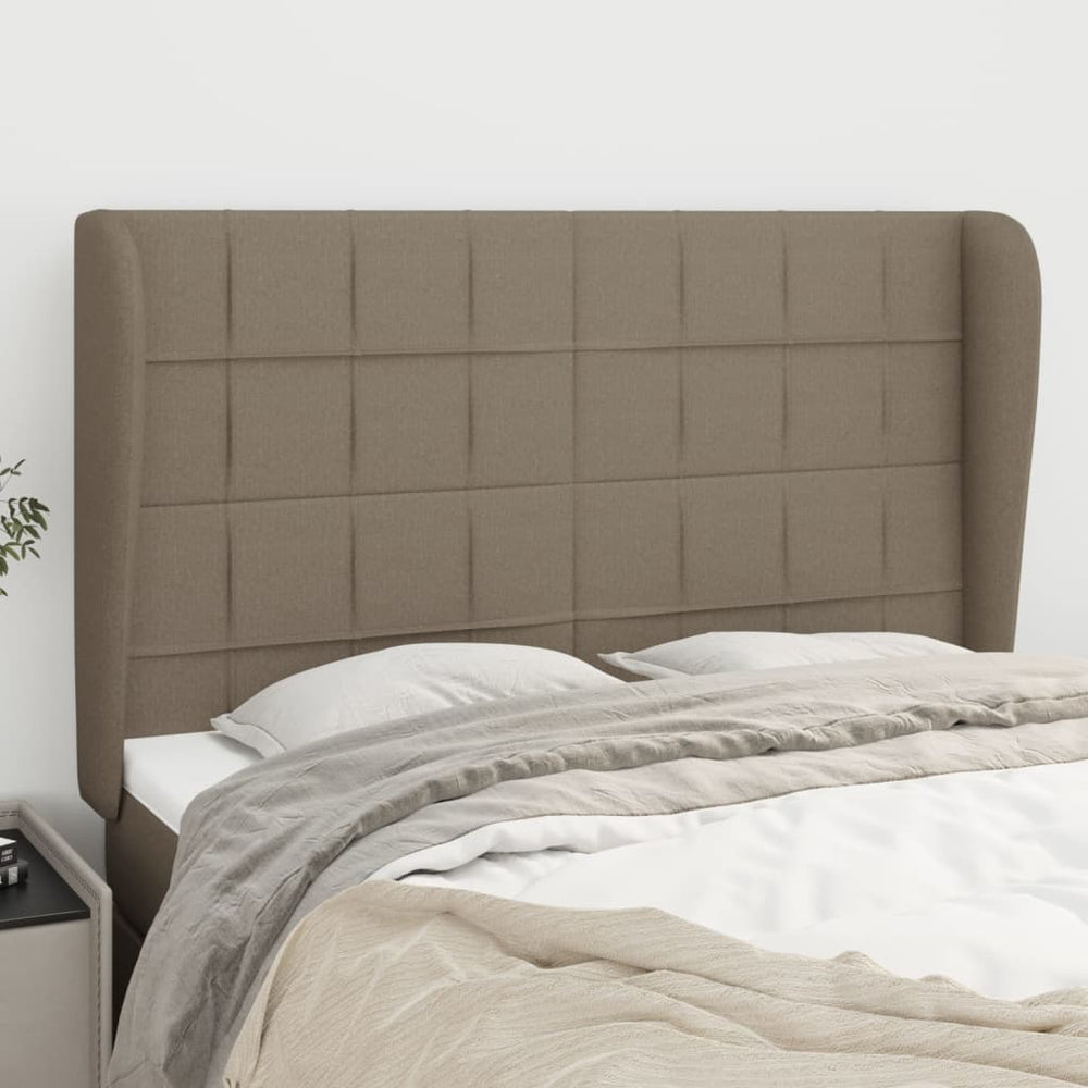 vidaXL Wingback Headboard Taupe 147x23x118/128 cm Fabric