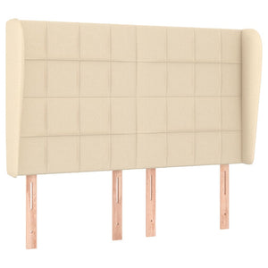 vidaXL Wingback Headboard Cream 147x23x118/128 cm Fabric