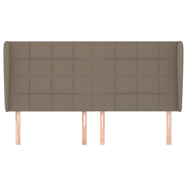 vidaXL Wingback Headboard Taupe 163x23x118/128 cm Fabric