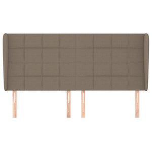 vidaXL Wingback Headboard Taupe 203x23x118/128 cm Fabric