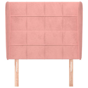 vidaXL Wingback Headboard Pink 83x23x118/128 cm Velvet