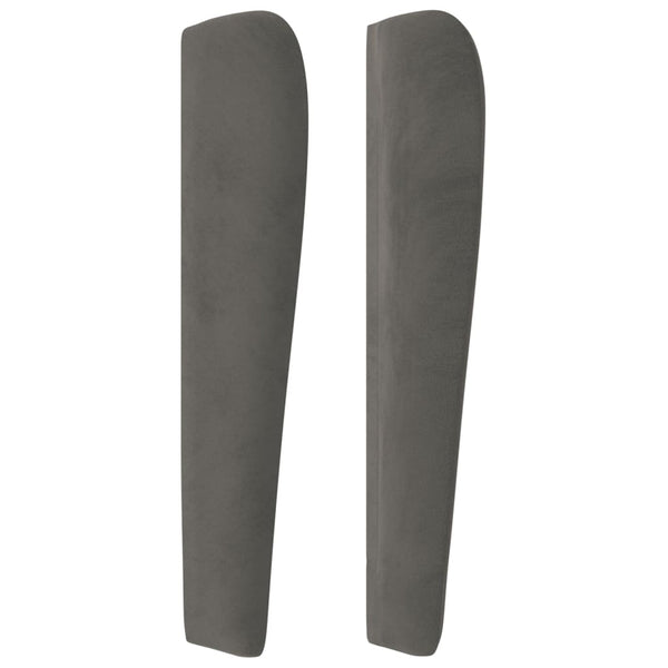 vidaXL Wingback Headboard Dark Grey 93x23x118/128 cm Velvet