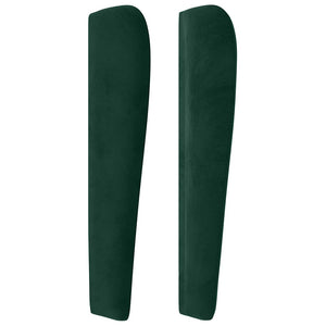 vidaXL Wingback Headboard Dark Green 93x23x118/128 cm Velvet