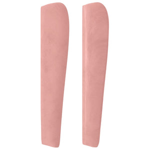 vidaXL Wingback Headboard Pink 93x23x118/128 cm Velvet
