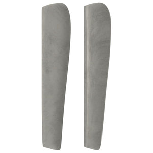 vidaXL Wingback Headboard Light Grey 103x23x118/128 cm Velvet