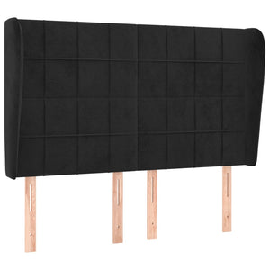 vidaXL Wingback Headboard Black 147x23x118/128 cm Velvet