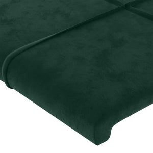 vidaXL Tufted Headboard with Wings Dark Green 147x23x118/128 cm Velvet