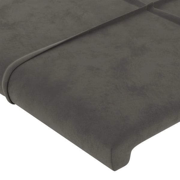 vidaXL Wingback Headboard Black 163x23x118/128 cm Velvet