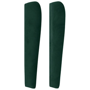 vidaXL Wingback Headboard Dark Green 163x23x118/128 cm Velvet