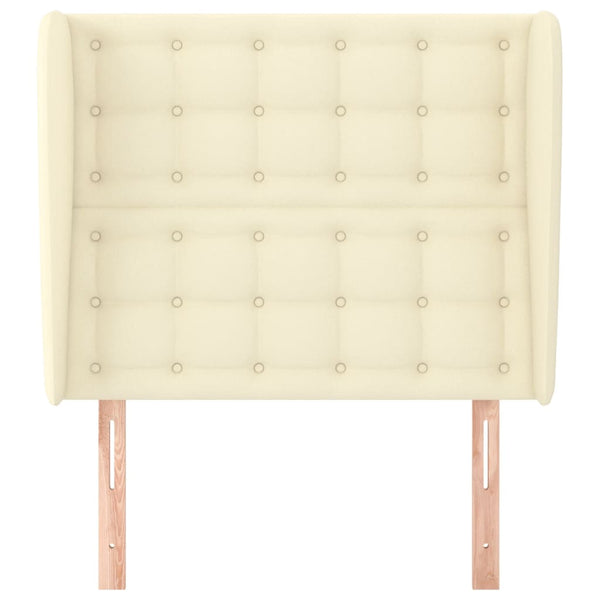 Kopfteil mit Ohren Creme 83x23x118/128 cm Kunstleder