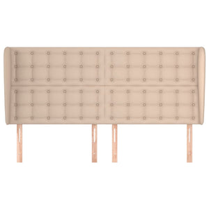 Kopfteil mit Ohren Cappuccino-Braun 163x23x118/128cm Kunstleder