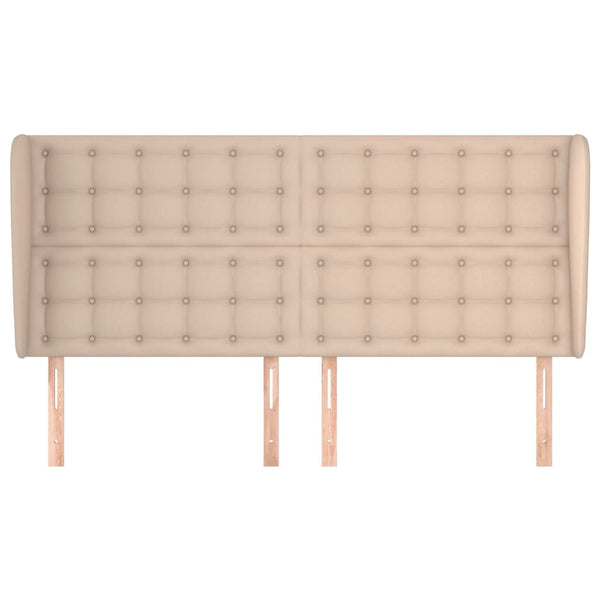 Kopfteil mit Ohren Cappuccino-Braun 163x23x118/128cm Kunstleder
