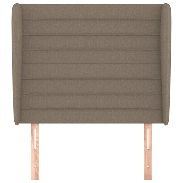 Kopfteil mit Ohren Taupe 83x23x118/128 cm Stoff