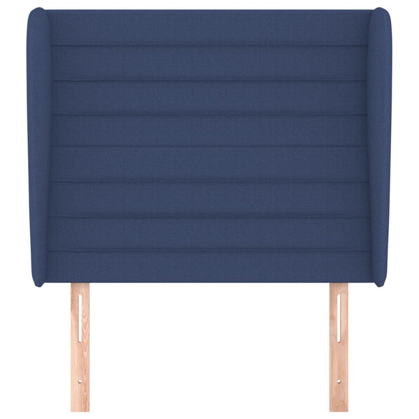 Kopfteil mit Ohren Blau 83x23x118/128 cm Stoff