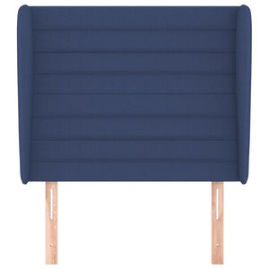 Kopfteil mit Ohren Blau 103x23x118/128 cm Stoff