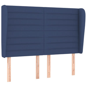 vidaXL Wingback Headboard Blue 147x23x118/128 cm Fabric