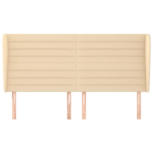 vidaXL Wingback Headboard Cream 163x23x118/128 cm Fabric