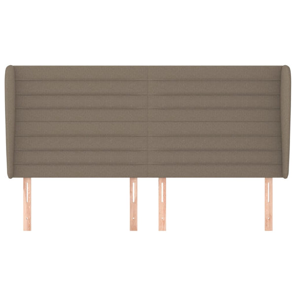 vidaXL Wingback Headboard Taupe 203x23x118/128 cm Fabric