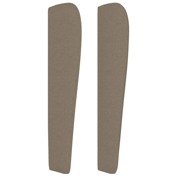 vidaXL Wingback Headboard Taupe 203x23x118/128 cm Fabric