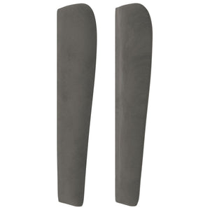 vidaXL Wingback Headboard Dark Grey 83x23x118/128 cm Velvet