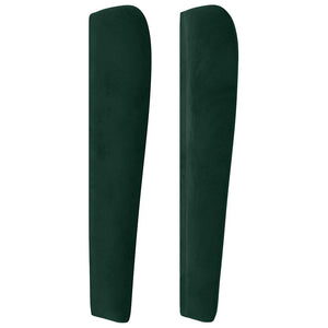 vidaXL Tufted Headboard with Wings Dark Green 83x23x118/128 cm Velvet