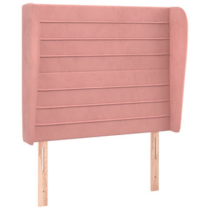 vidaXL Wingback Headboard Pink 83x23x118/128 cm Velvet