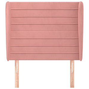 vidaXL Wingback Headboard Pink 83x23x118/128 cm Velvet