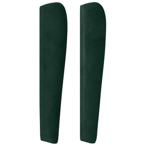vidaXL Wingback Headboard Dark Green 93x23x118/128 cm Velvet