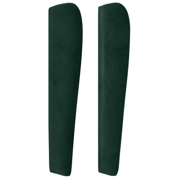 vidaXL Wingback Headboard Dark Green 93x23x118/128 cm Velvet
