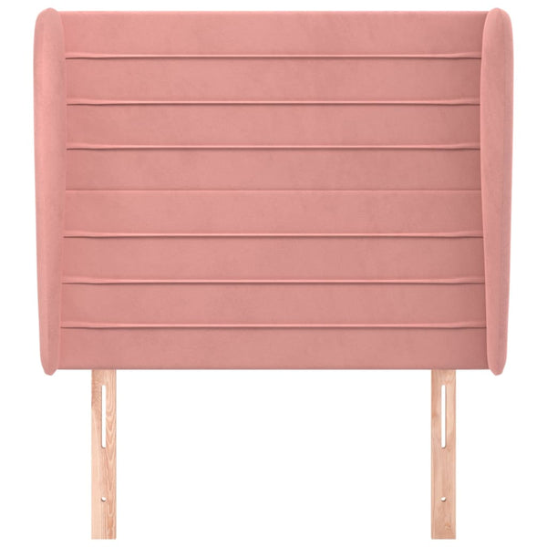 vidaXL Wingback Headboard Pink 93x23x118/128 cm Velvet