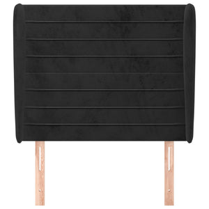 vidaXL Wingback Headboard Black 103x23x118/128 cm Velvet