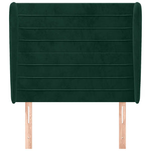 vidaXL Wingback Headboard Dark Green 103x23x118/128 cm Velvet