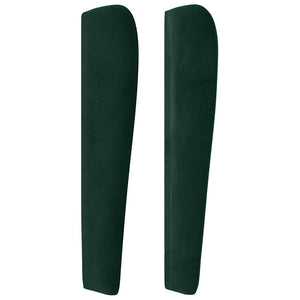 vidaXL Wingback Headboard Dark Green 103x23x118/128 cm Velvet