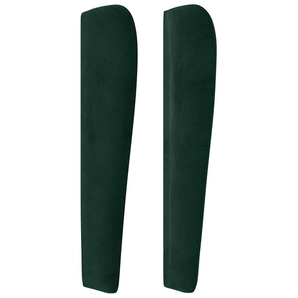 vidaXL Wingback Headboard Dark Green 103x23x118/128 cm Velvet