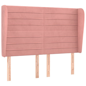 vidaXL Wingback Headboard Pink 147x23x118/128 cm Velvet