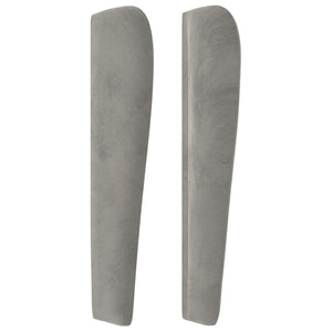 vidaXL Wingback Headboard Light Grey 163x23x118/128 cm Velvet