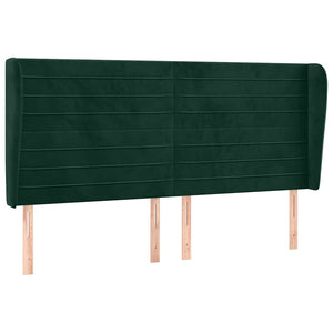 vidaXL Wingback Headboard Dark Green 163x23x118/128 cm Velvet