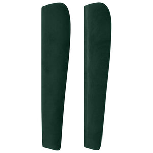 vidaXL Wingback Headboard Dark Green 163x23x118/128 cm Velvet
