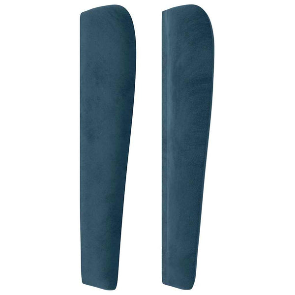 vidaXL Wingback Headboard Dark Blue 183x23x118/128 cm Velvet