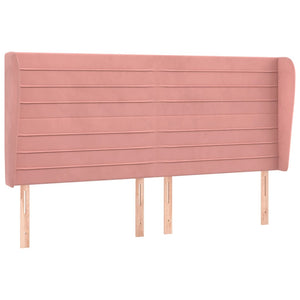 vidaXL Wingback Headboard Pink 183x23x118/128 cm Velvet