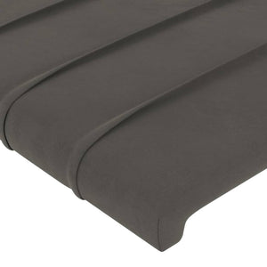 vidaXL Wingback Headboard Dark Grey 203x23x118/128 cm Velvet