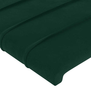 vidaXL Wingback Headboard Dark Green 203x23x118/128 cm Velvet