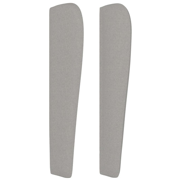 vidaXL Wingback Headboard Light Grey 83x23x118/128 cm Fabric