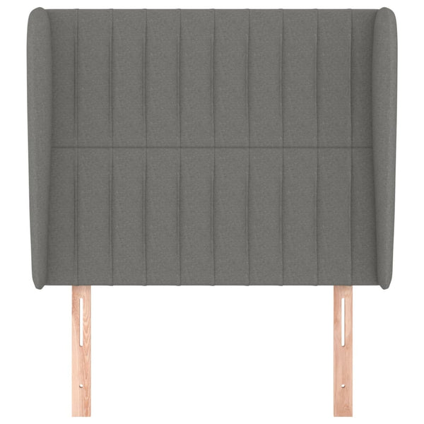 vidaXL Wingback Headboard Dark Grey 83x23x118/128 cm Fabric