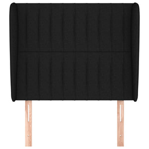 vidaXL Wingback Headboard Black 83x23x118/128 cm Fabric