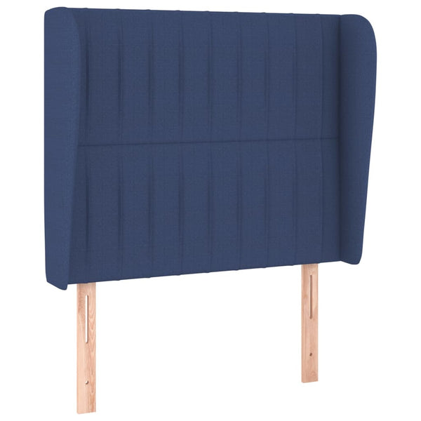vidaXL Wingback Headboard Blue 83x23x118/128 cm Fabric