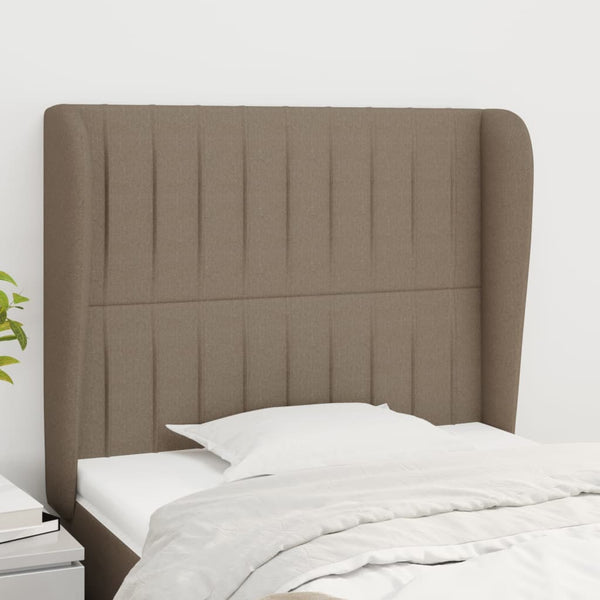 vidaXL Wingback Headboard Taupe 93x23x118/128 cm Fabric